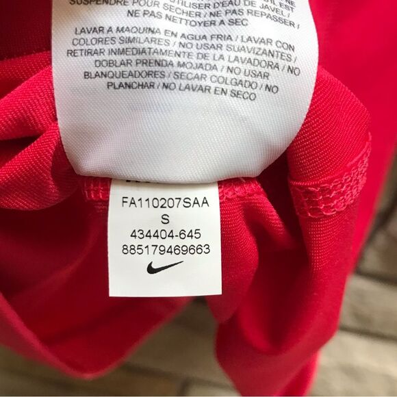 Nike Drifit Long Tank Top Training athletic Small Neon Orange Pink NWT - Picture 6 of 12